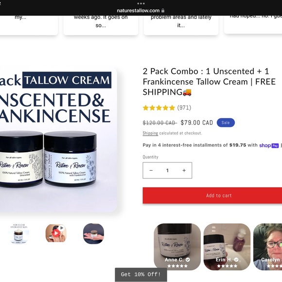 Natural Tallow Cream Set - Picture 5 of 9